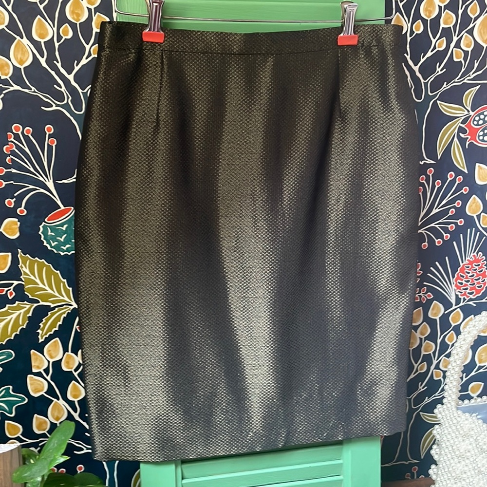 ESCADA Margaretha Ley Metallic Pencil Skirt Made in Germany